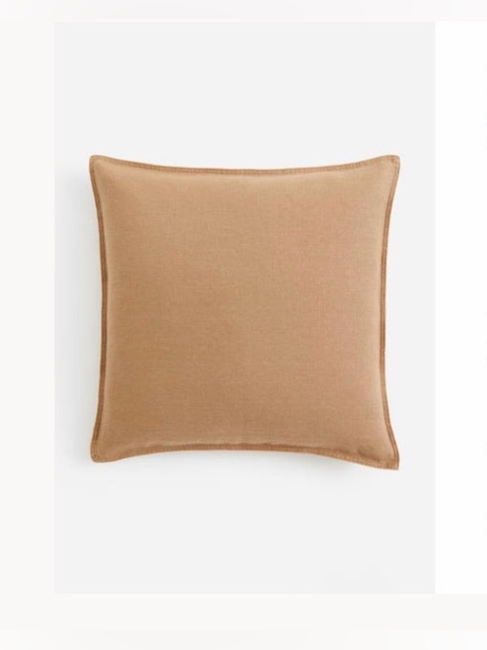 H&M Tan Linen Square Accent Pillowcases